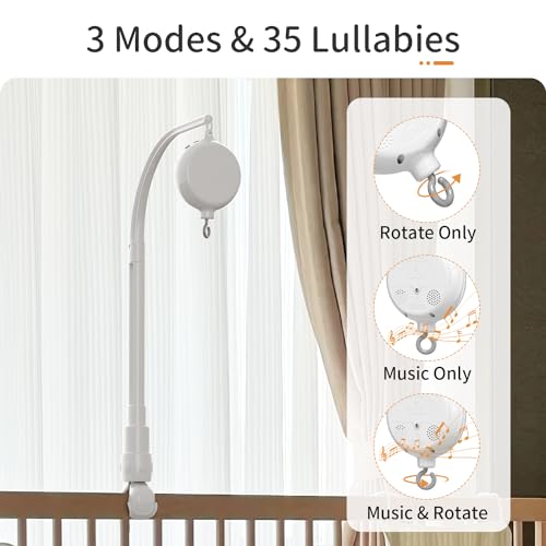 FEISIKE Baby Crib Mobile Arm with Music Box and Spin Motor