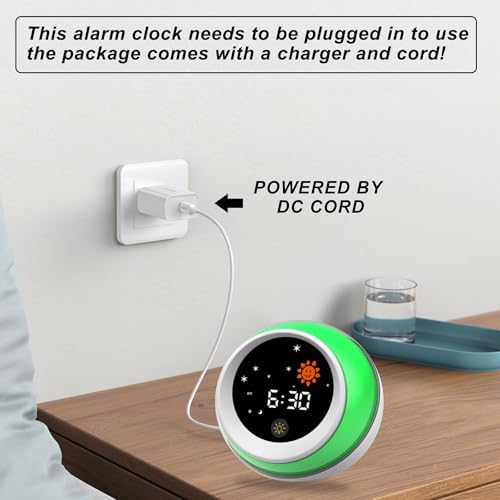 Kids Alarm Clock with Sound Machine and Night Light