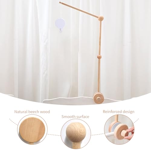 WIOSOUL Baby Crib Mobile Arm Holder with Music Box