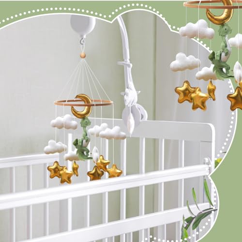Wenqik Dragon Crib Mobile for Nursery Green