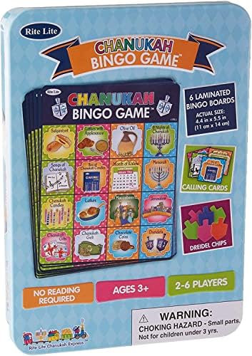 Chanukah Bingo Game by Rite Lite - 6 Boards 2-6 Players