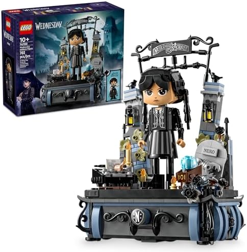 LEGO Wednesday Addams Figure - Collectible Display Toy for Ages 10