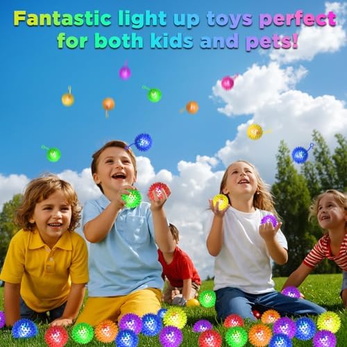 24PCS Light Up Bouncy Balls with LED Flashing
