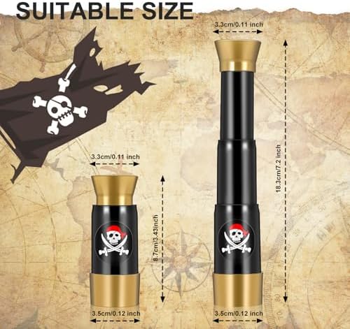 2 Pieces Retro Pirate Telescope Toy for Kids