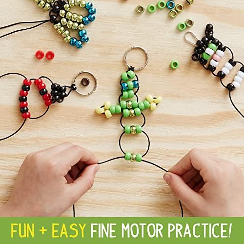 Made By Me Bead Pet Keychain Kit - 640 Pony Beads 6 Key Rings