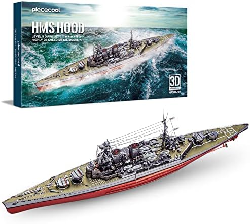 Piececool 3D Metal Puzzle Kit HMS Hood Battleship 270 Pcs