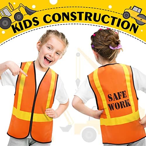 Bokon 12 Pcs Kids Construction Vests for 3-8 Years Old