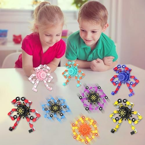 Transformable Fidget Spinners - 9PC Set for Kids and Adults