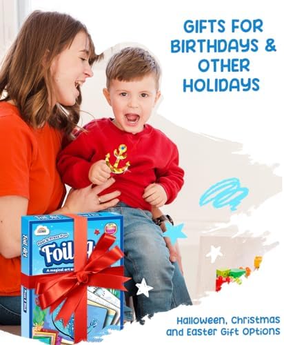 ZMLM Foil Art Kit for Kids - Ocean Theme Creative Craft Activity