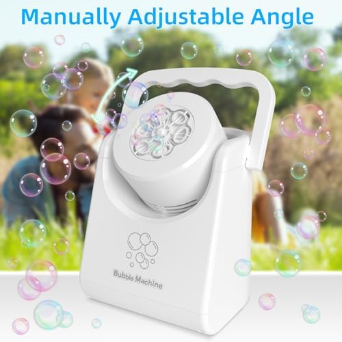 Automatic Bubble Machine for Kids Portable Adjustable 3-8 Years Old