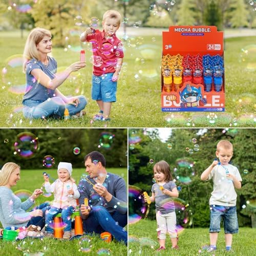 Robot Bubble Wand Party Favor Set 24 Pieces