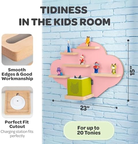 Heldenzimmer Tonie Shelf Storage for Kids and Tonie Box