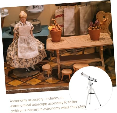 UPKOCH 12 Scale Dollhouse Telescope Decor Ornament