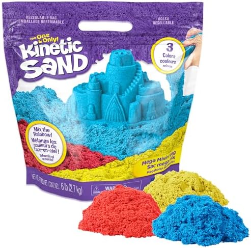 Kinetic Sand Mega Mixin Bag 6lbs Red Yellow Blue