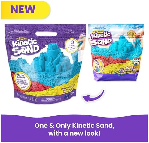 Kinetic Sand Mega Mixin Bag 6lbs Red Yellow Blue