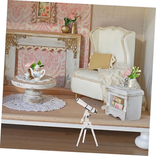 UPKOCH 12 Scale Dollhouse Telescope Decor Ornament