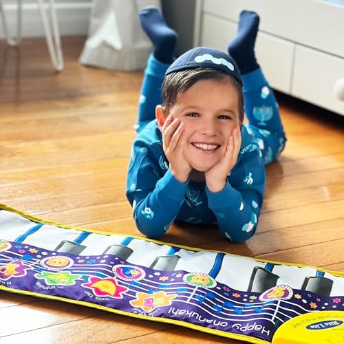 Rite Lite Hanukkah Pajamas for Kids with Menorah and Dreidel Design