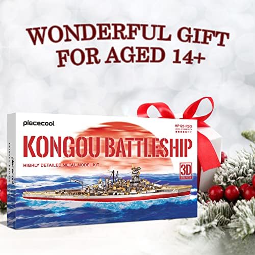Piececool 3D Metal Battleship Puzzle Kit Kongou Warship 350 Pieces Adult DIY Craft