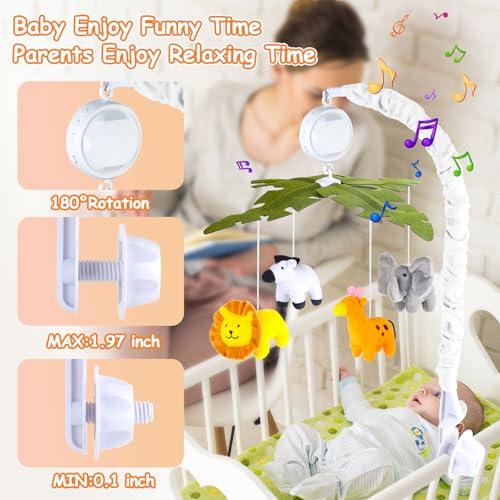 Baby Crib Mobile with Music Lights and Remote Control 1