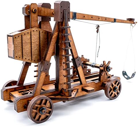 DIY 3D Wooden Trebuchet Puzzle Kit for Adults