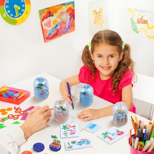 12 Set Summer Snow Globe Craft Kit for Kids