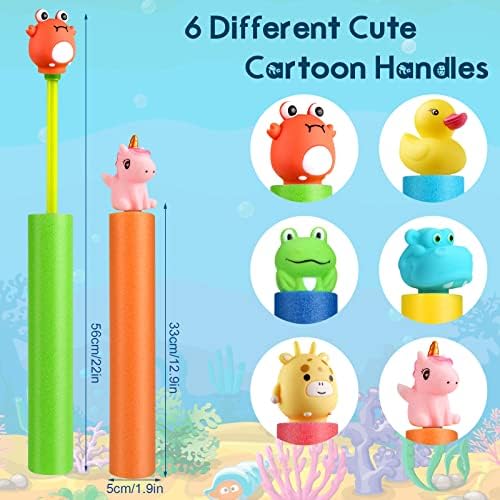 ECJWEI 6-Pack Water Guns for Kids Ages 2-4
