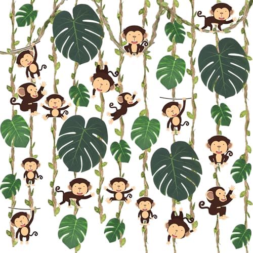 Ctosree 49 Pcs Jungle Party Decorations Banners