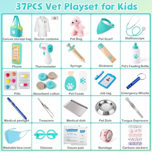 Sundaymot Doctor Kit for Kids 37PC Pretend Play Set