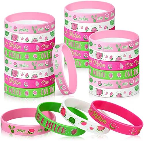 Capoda 24 Pcs Watermelon Themed Birthday Bracelets