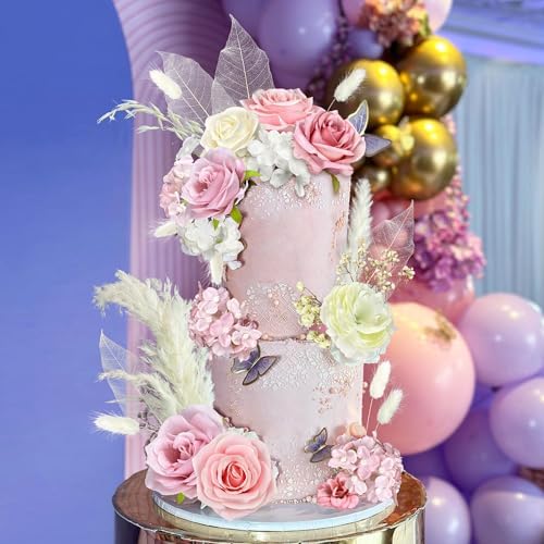 33 PCS Boho Cake Topper Decorations Pink