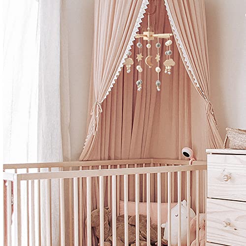 Baby Mobile for Crib Star Moon Boho Decor