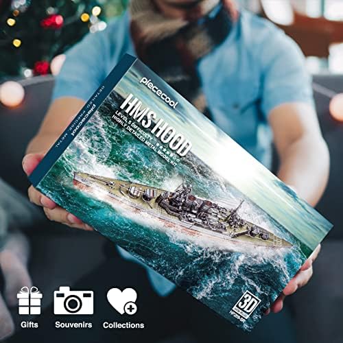 Piececool 3D Metal Puzzle Kit HMS Hood Battleship 270 Pcs