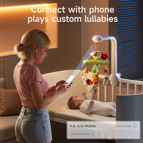 TUMAMA Crib Mobile with Music and Lights