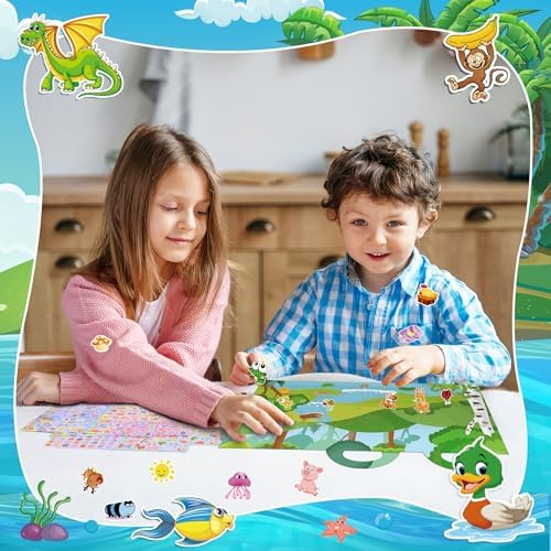 3200 PCS Cartoon Animal Stickers for Kids