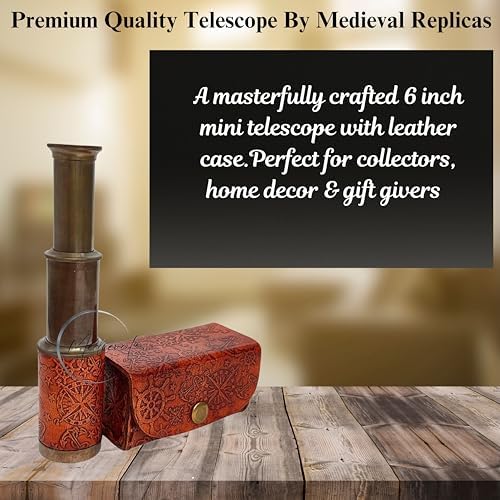 Nautical Brass Telescope with Wooden Box