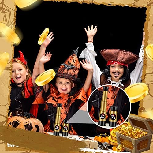 6 Pcs Adjustable Pirate Telescopes for Kids