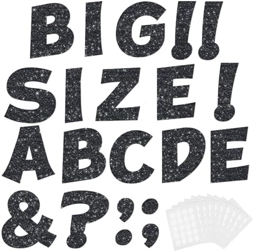154 Pcs Large 7 Inch Glitter Bulletin Board Letters