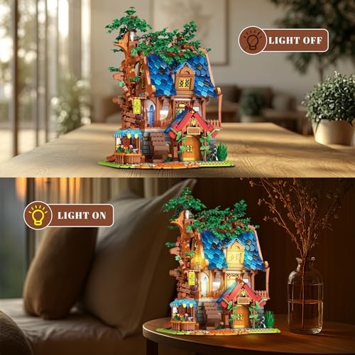 Medieval Tree House Lighting Building Block Set
