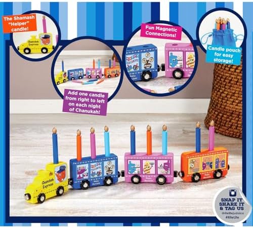 Rite Lite Hanukkah Train Menorah With Wooden Candles 1650 L