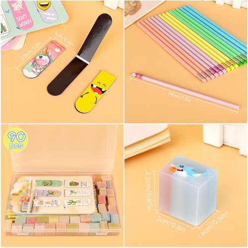 90-Piece Cute Stationery Set for Kids