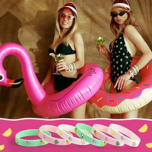 24 Pack Flamingo Wristbands Bracelets for Boys Girls