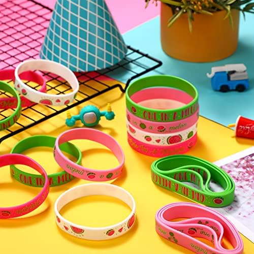 Capoda 24 Pcs Watermelon Themed Birthday Bracelets