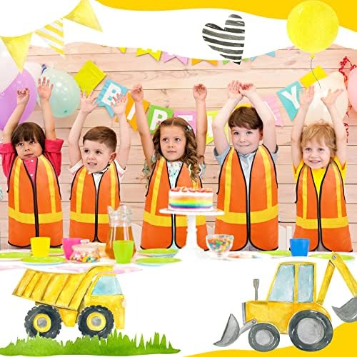 Bokon 12 Pcs Kids Construction Vests for 3-8 Years Old