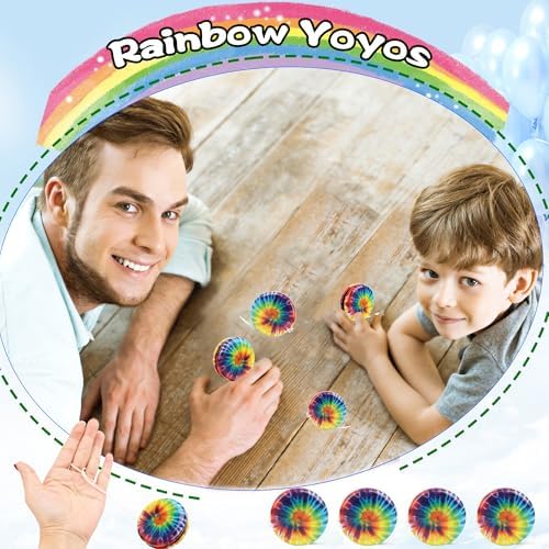 Octaday 55 Pcs Rainbow Yo-Yos Metal Yo Yo Toys