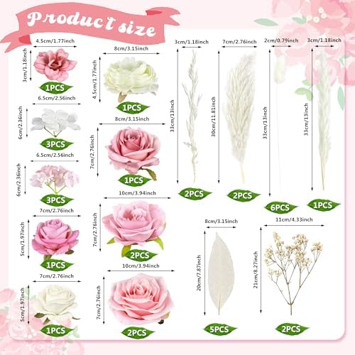 33 PCS Boho Cake Topper Decorations Pink