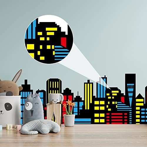 Eaasty City Skyline Backdrop Party Decoration