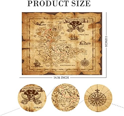 Pirate Monocular Telescope with Treasure Map Compass
