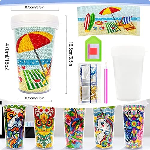 Eimilaly Diamond Painting Water Bottle for Kids