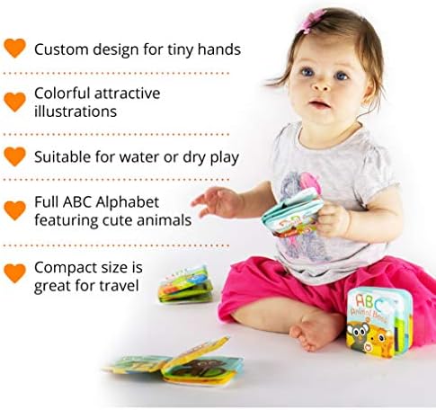 BabyBibi Floating Bath Books Set of 4 ABC Animal Learning Toys