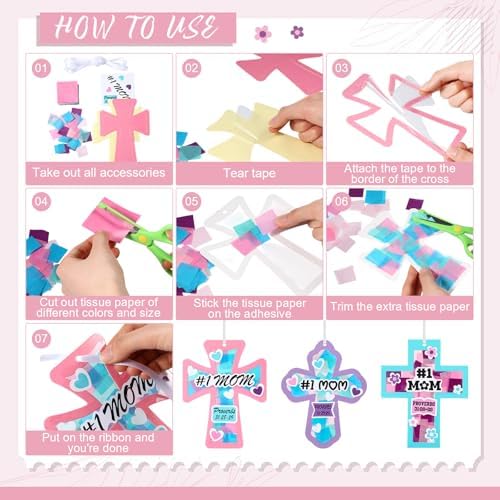 Tinlade 24 Piece Religious Cross Crafts DIY Kit